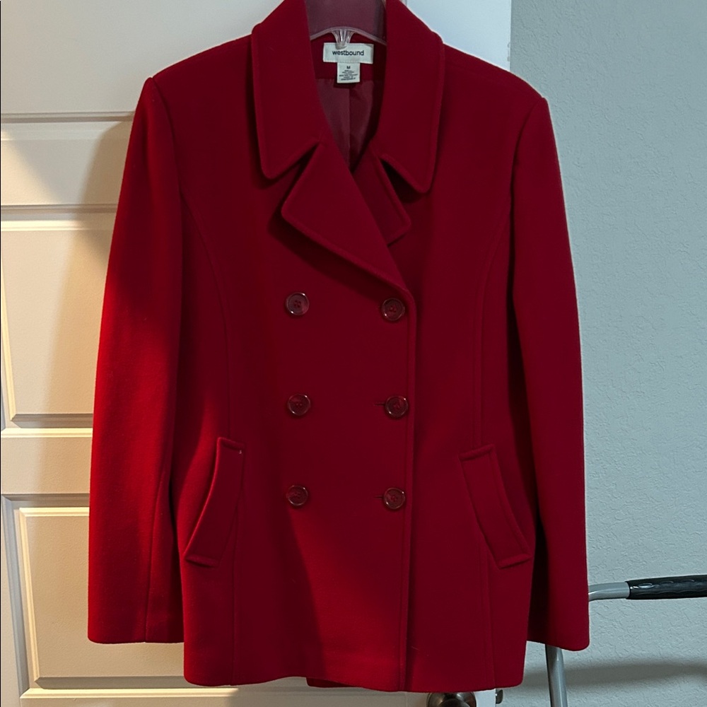 Westbound Red Pea Coat